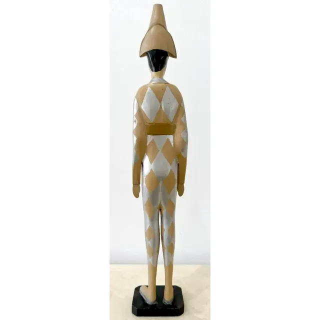Vintage Wooden Harlequin Jester Figure — additional photo 5