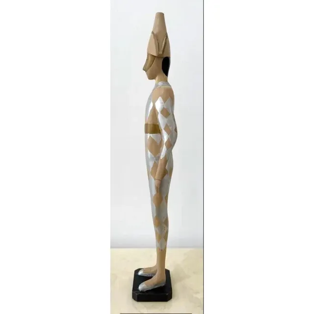 Vintage Wooden Harlequin Jester Figure — additional photo 6