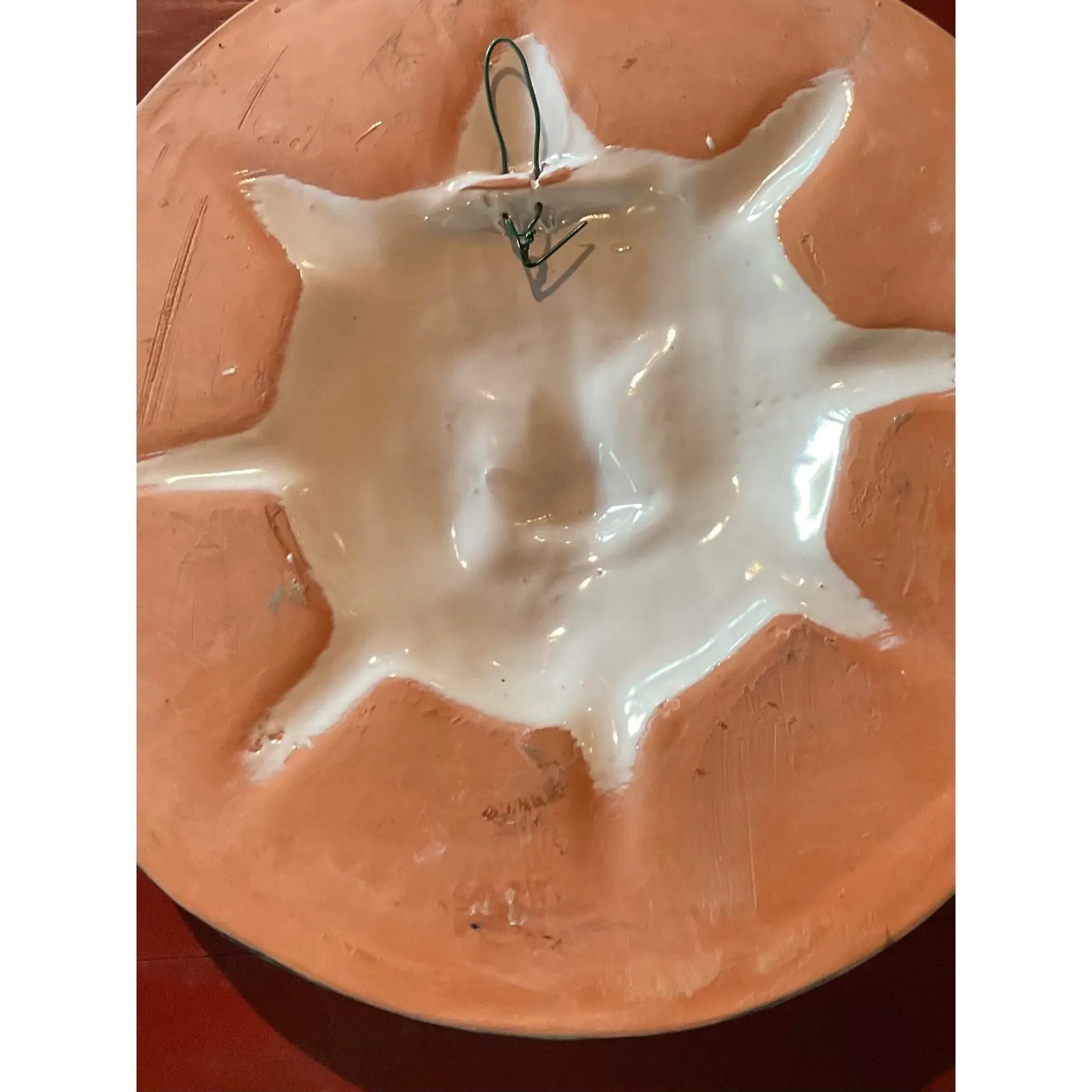 Vintage Italian Glazed Ceramic Sun Plaque — additional photo 6