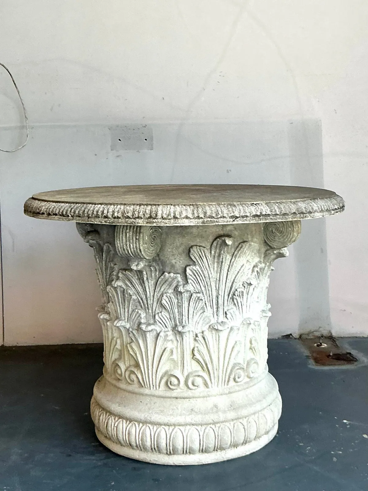 Vintage Regency Concrete Coated Resin Garden Table — additional photo 3