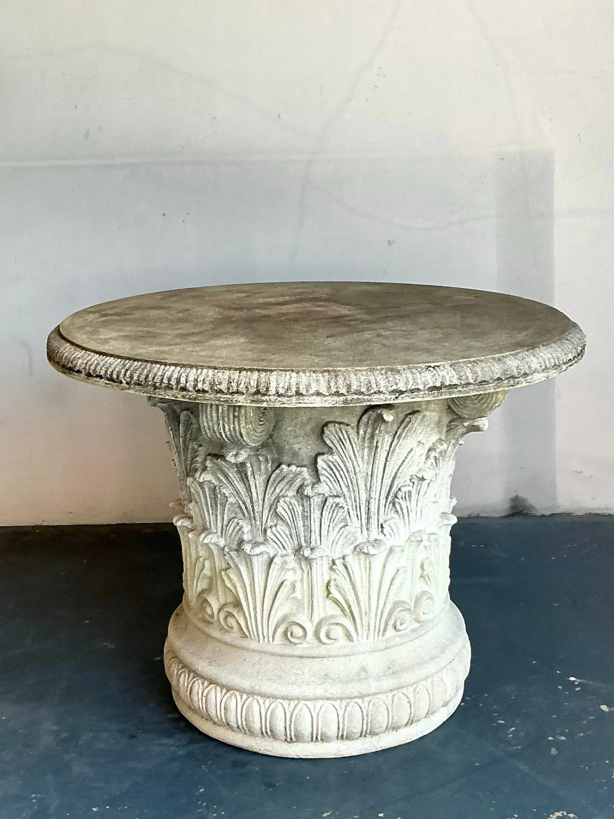 Vintage Regency Concrete Coated Resin Garden Table — additional photo 6