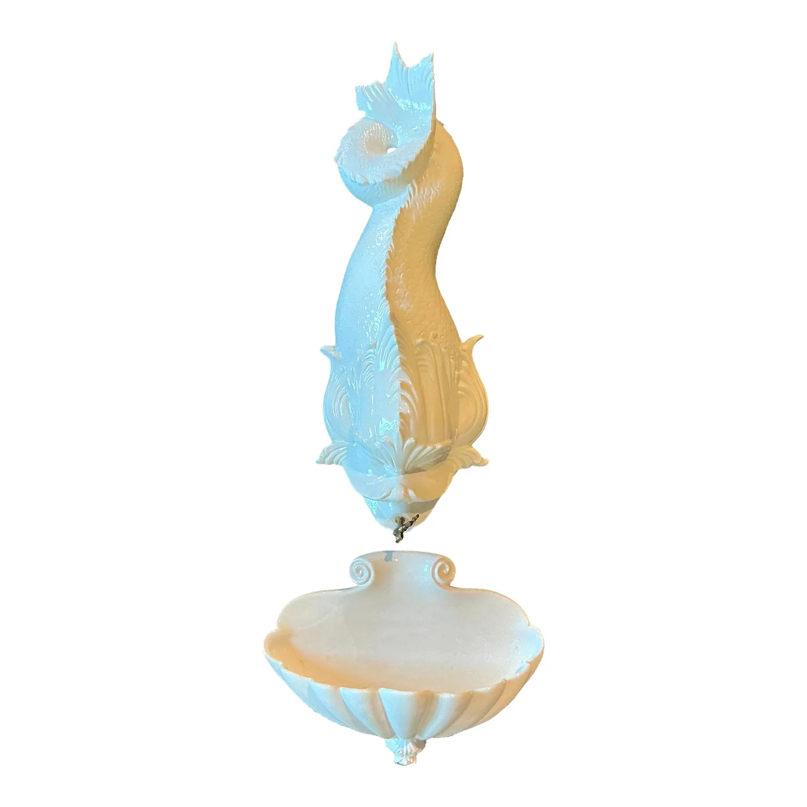 Vintage Italian Glazed Ceramic Koi Lavabo