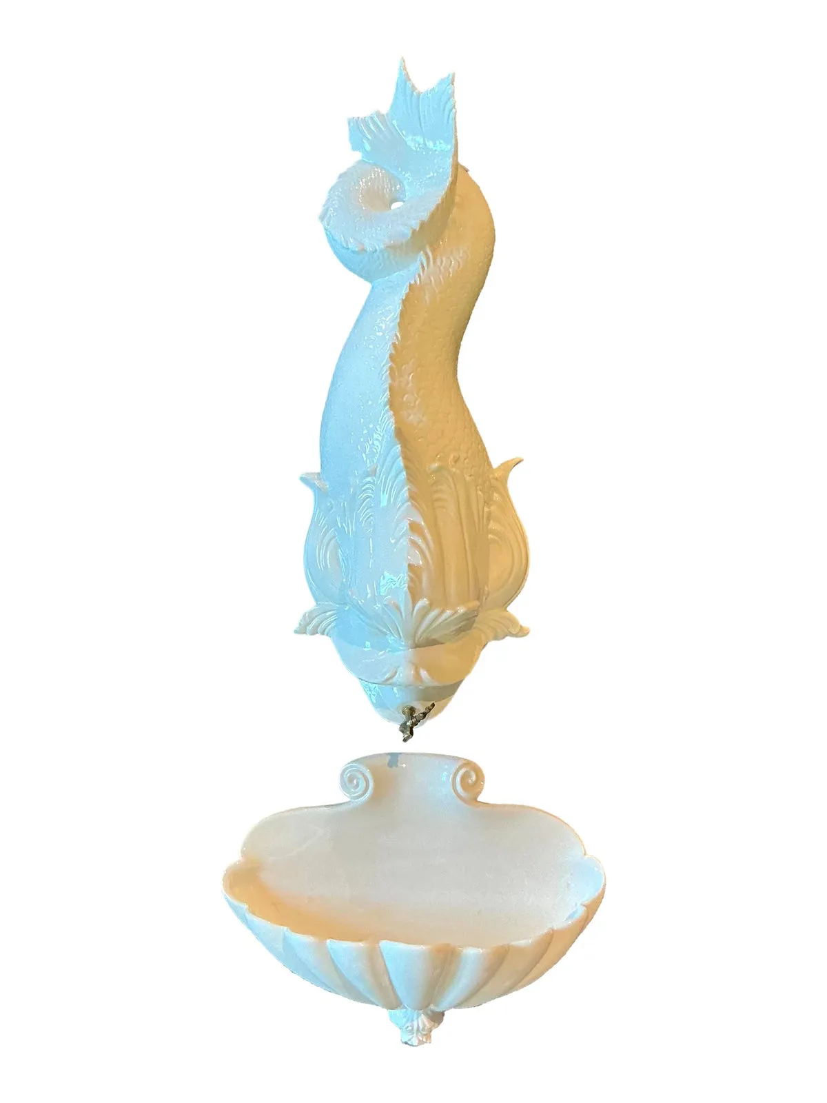 Vintage Italian Glazed Ceramic Koi Lavabo
