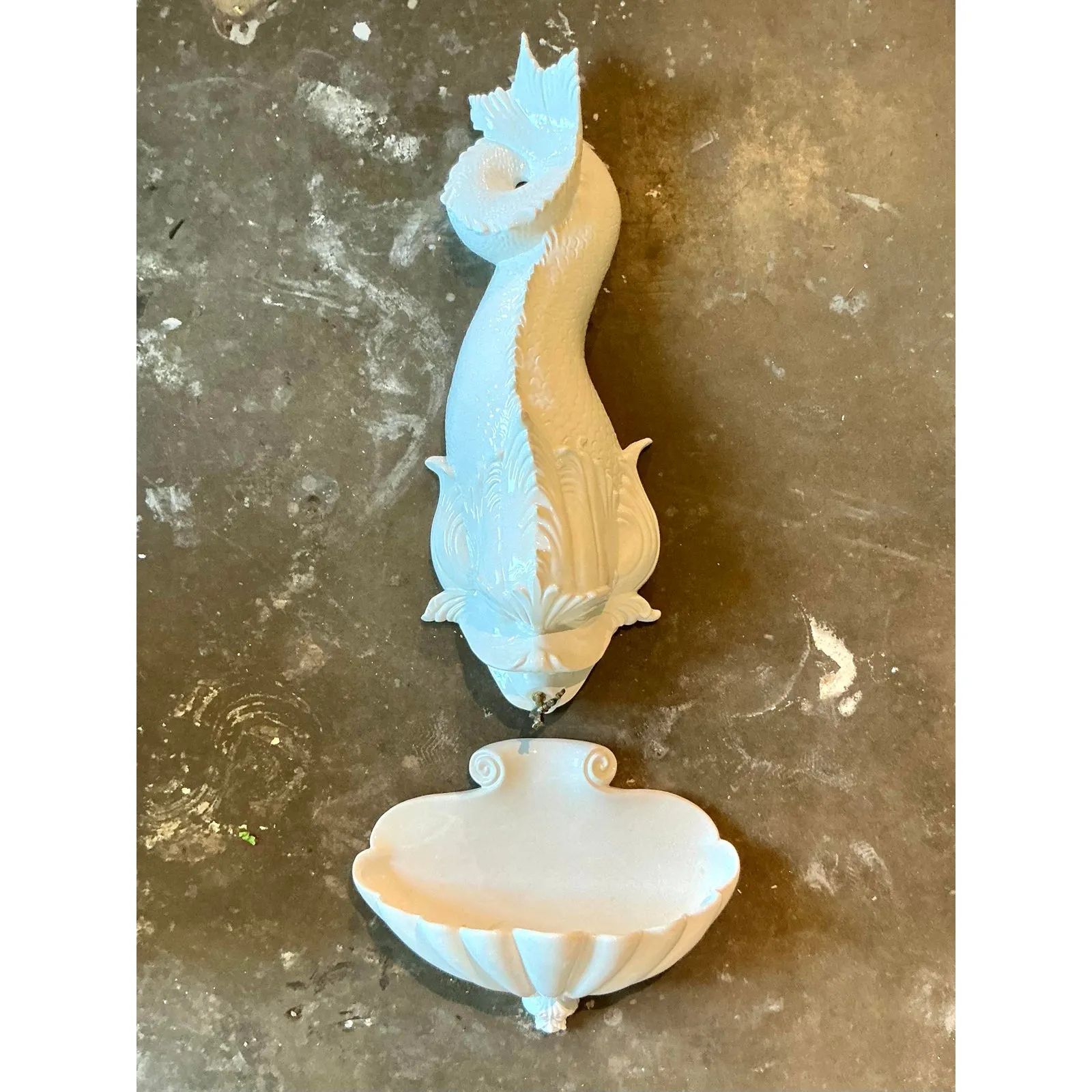 Vintage Italian Glazed Ceramic Koi Lavabo — additional photo 8
