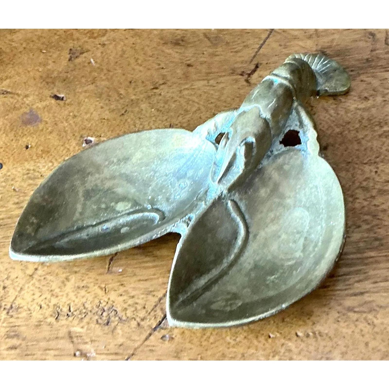 Vintage Coastal Brass Lobster Dish — additional photo 3