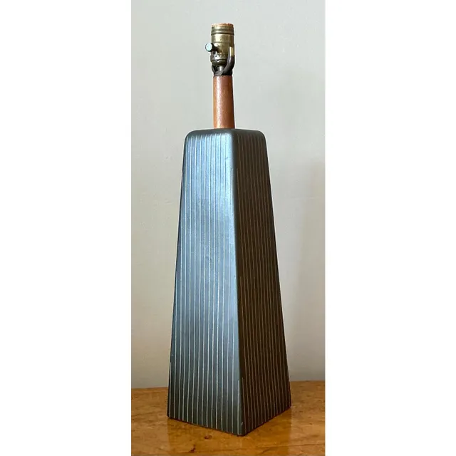 Vintage Late 20th Century Martz Pinstripe Lamp — additional photo 4