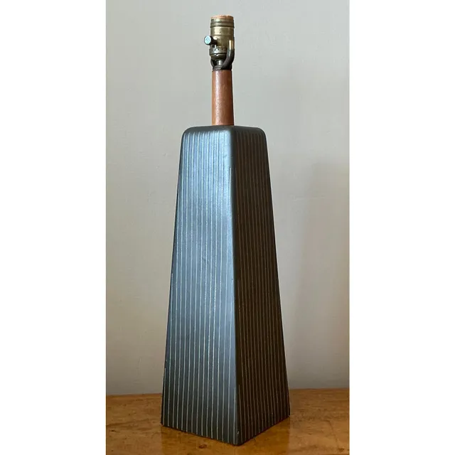 Vintage Late 20th Century Martz Pinstripe Lamp — additional photo 5