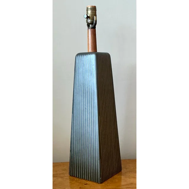 Vintage Late 20th Century Martz Pinstripe Lamp — additional photo 8