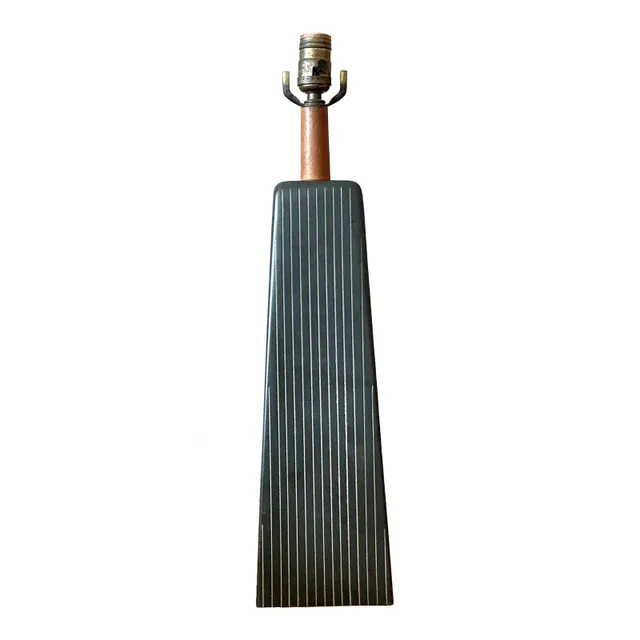 Vintage Late 20th Century Martz Pinstripe Lamp — additional photo 1