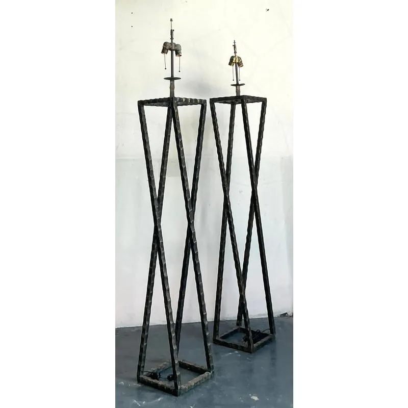 Vintage Boho Brutalist Floor Lamps - Set of 2 — additional photo 7