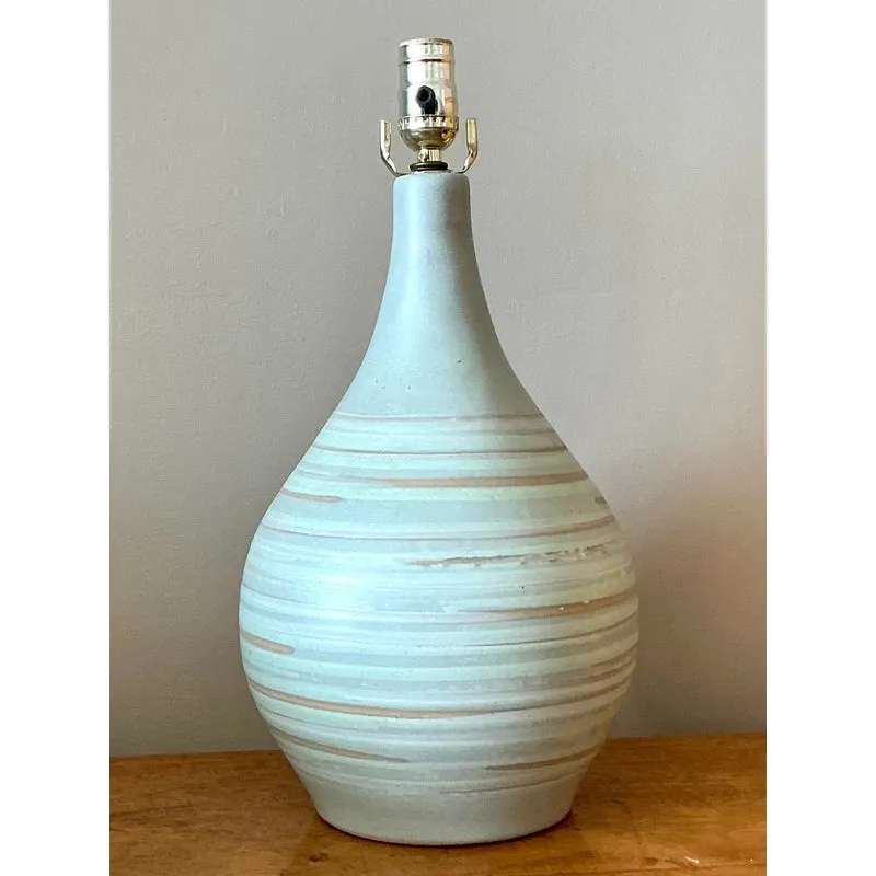 Vintage Mid 20th Century Martz Ceramic Lamp — additional photo 3