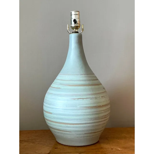 Vintage Mid 20th Century Martz Ceramic Lamp — additional photo 8