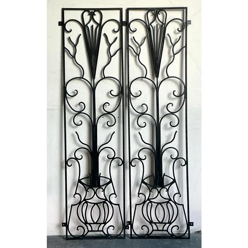 Vintage Deco Wrought Iron Panels - A Pair — additional photo 8