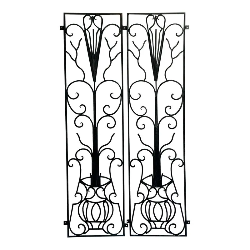 Vintage Deco Wrought Iron Panels - A Pair — additional photo 1