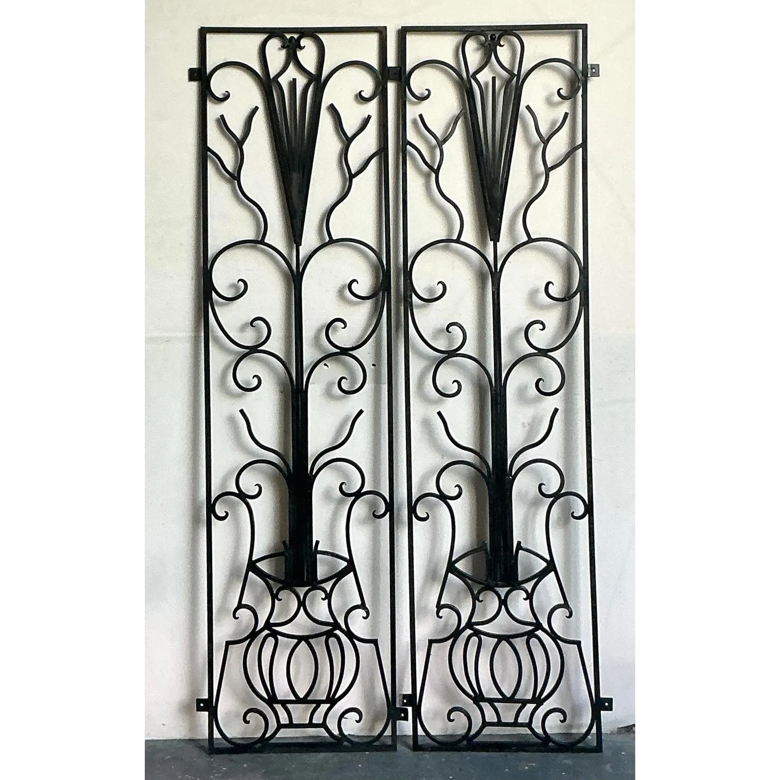 Vintage Deco Wrought Iron Panels - A Pair — additional photo 4