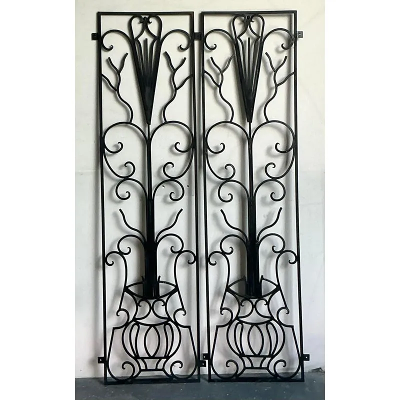 Vintage Deco Wrought Iron Panels - A Pair — additional photo 5