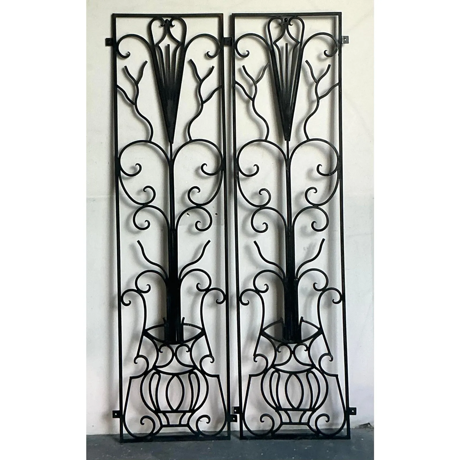 Vintage Deco Wrought Iron Panels - A Pair — additional photo 7