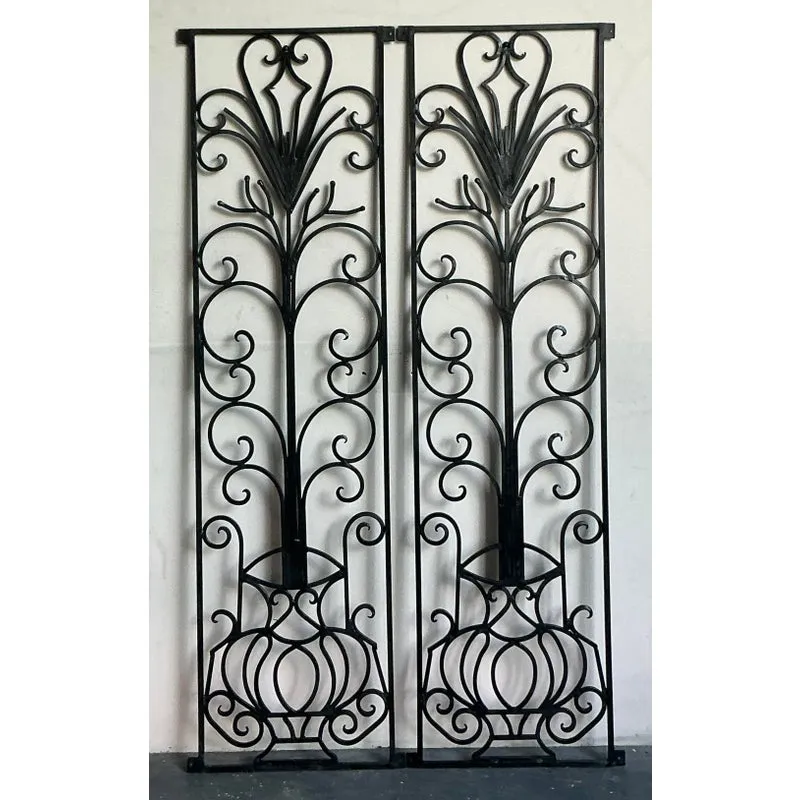 Vintage Deco Wrought Iron Panels - a Pair — additional photo 1