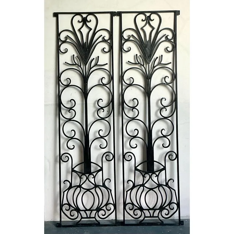 Vintage Deco Wrought Iron Panels - a Pair — additional photo 2