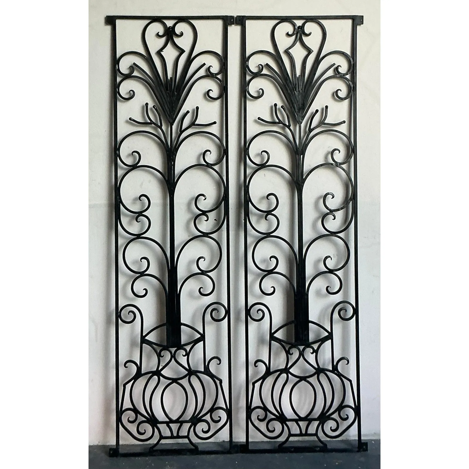 Vintage Deco Wrought Iron Panels - a Pair — additional photo 4