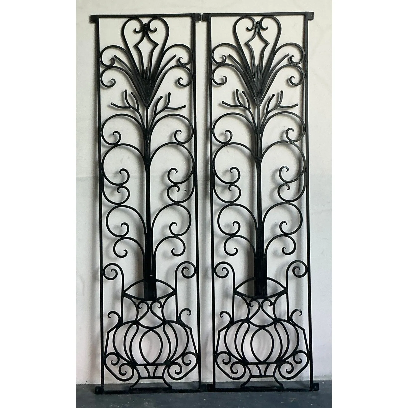 Vintage Deco Wrought Iron Panels - a Pair — additional photo 8
