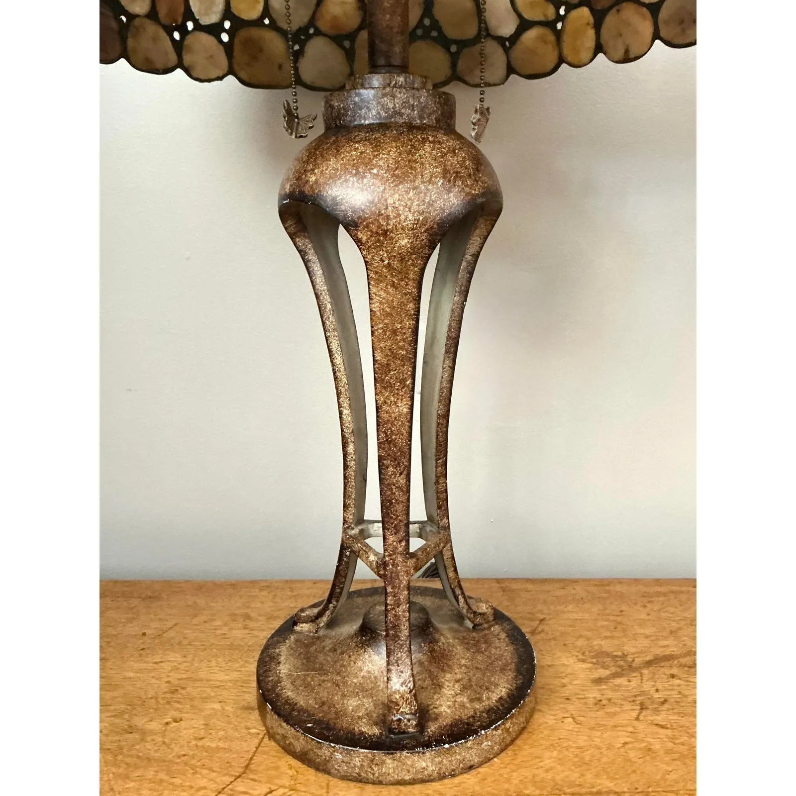 Vintage Boho Sliced Stone Lamps - A Pair — additional photo 6