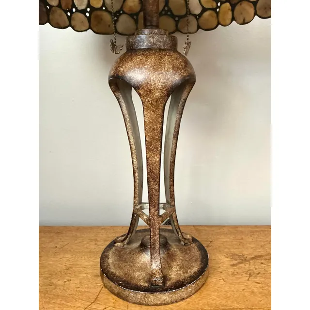 Vintage Boho Sliced Stone Lamps - A Pair — additional photo 6