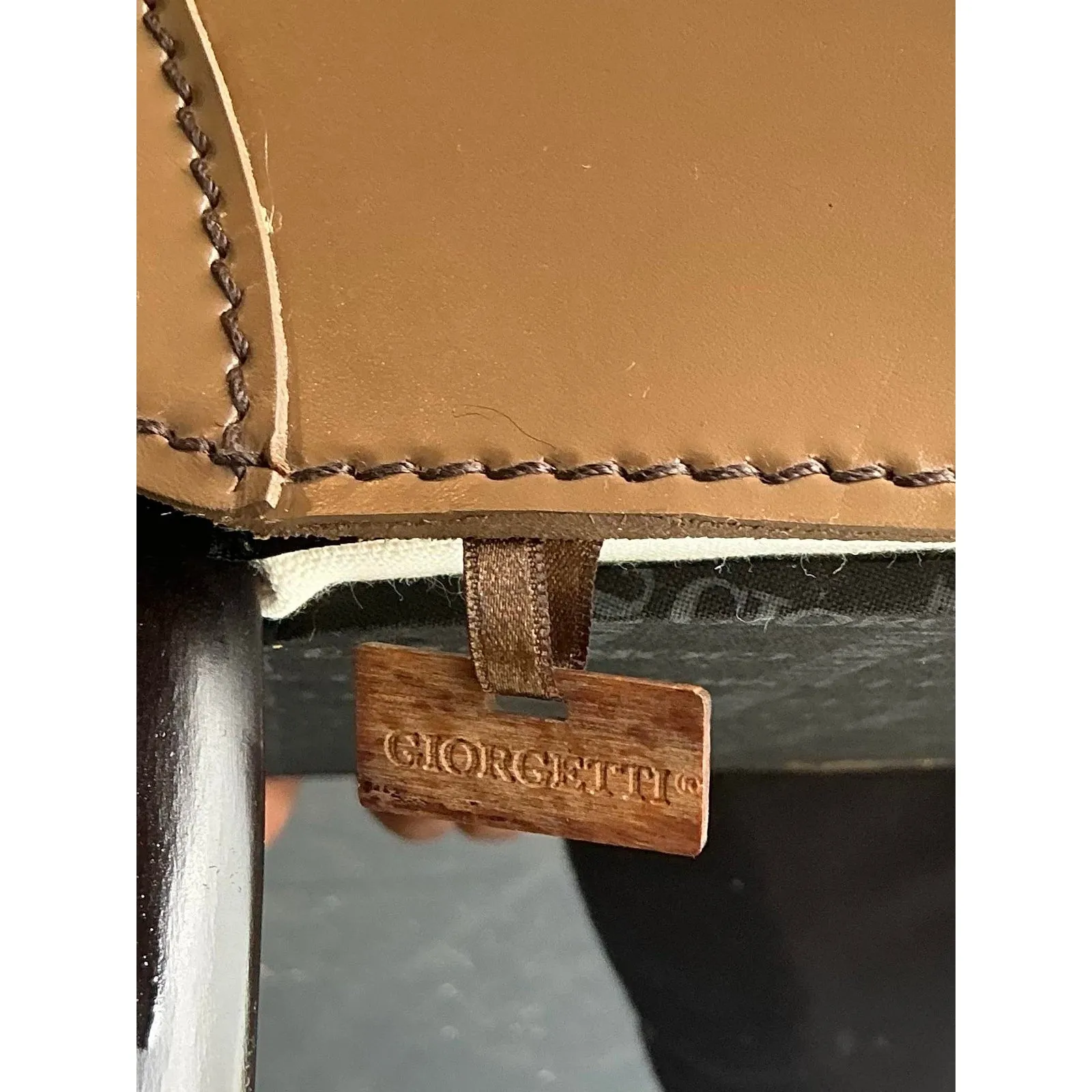 Vintage Italian Georgetti Leather Dining Chairs - Set of 5 — additional photo 4