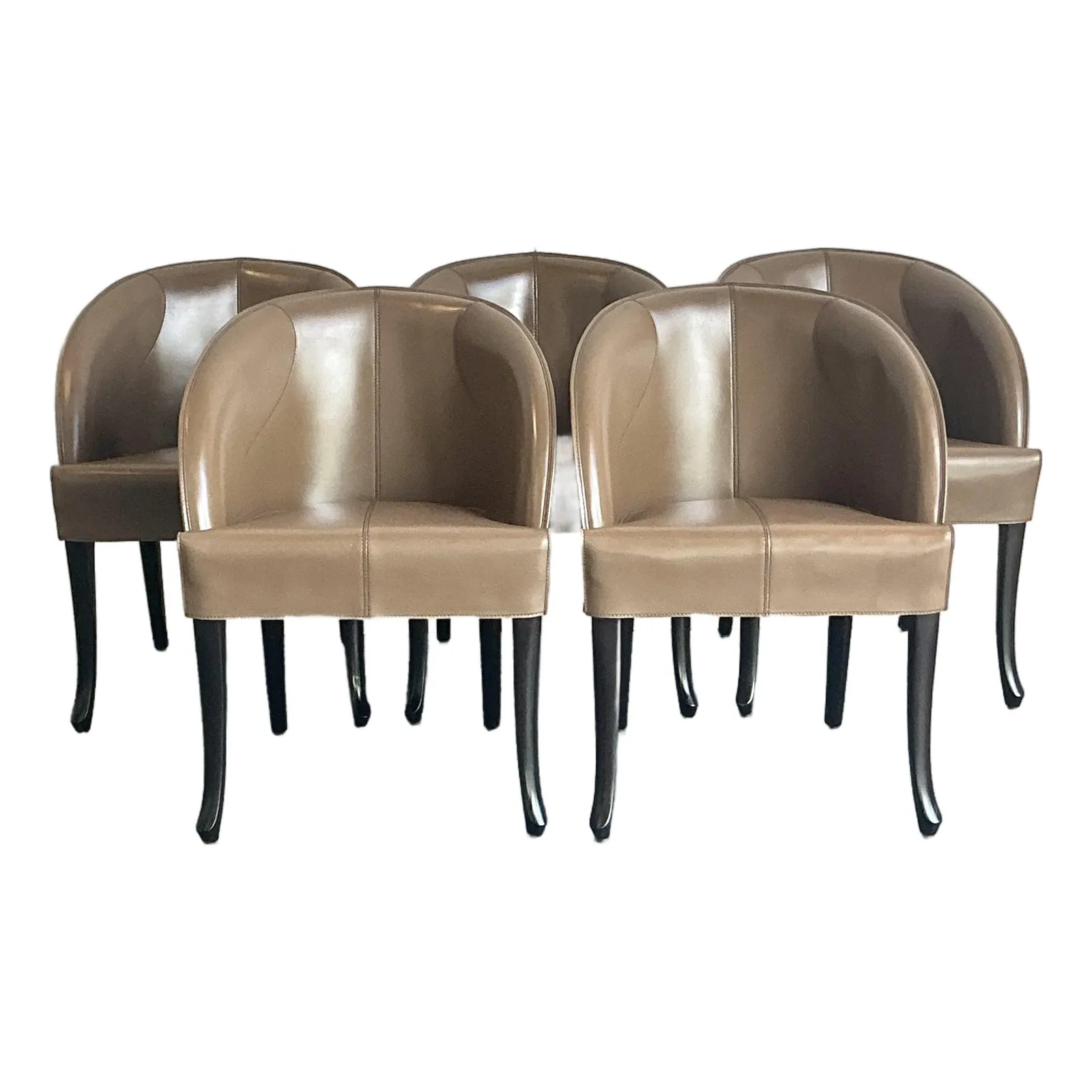 Vintage Italian Georgetti Leather Dining Chairs - Set of 5 — additional photo 8