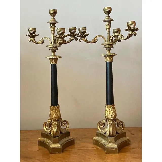 Vintage Regency Gilt Candelabras - Set of 2 — additional photo 2