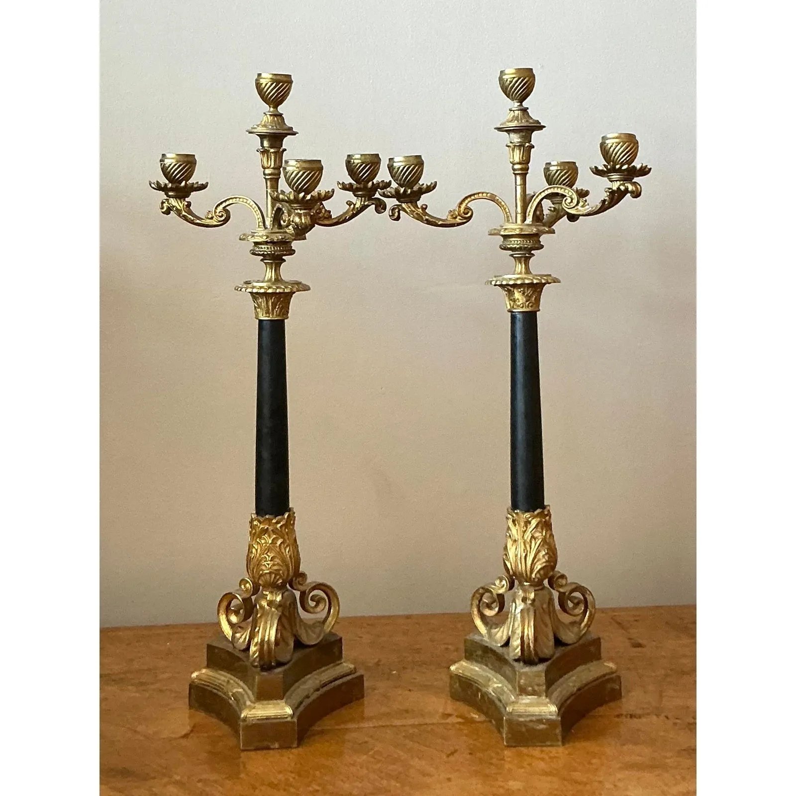 Vintage Regency Gilt Candelabras - Set of 2 — additional photo 3