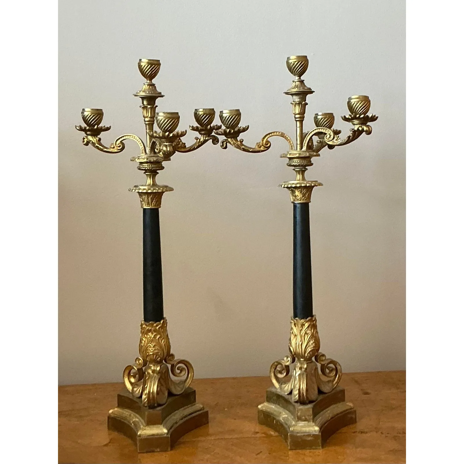 Vintage Regency Gilt Candelabras - Set of 2 — additional photo 1