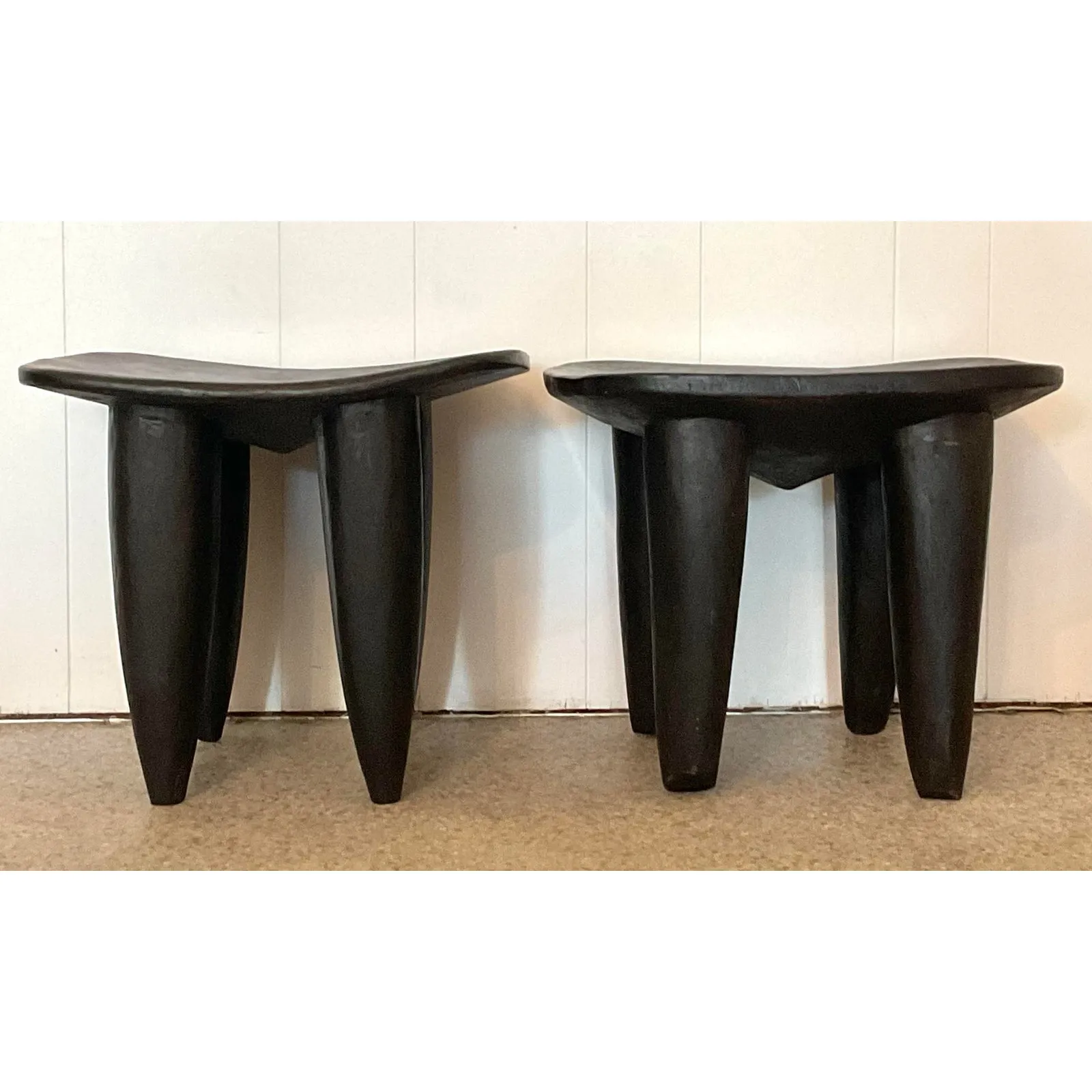 Vintage Boho Carved Senufo Stools - Set of 2 — additional photo 3