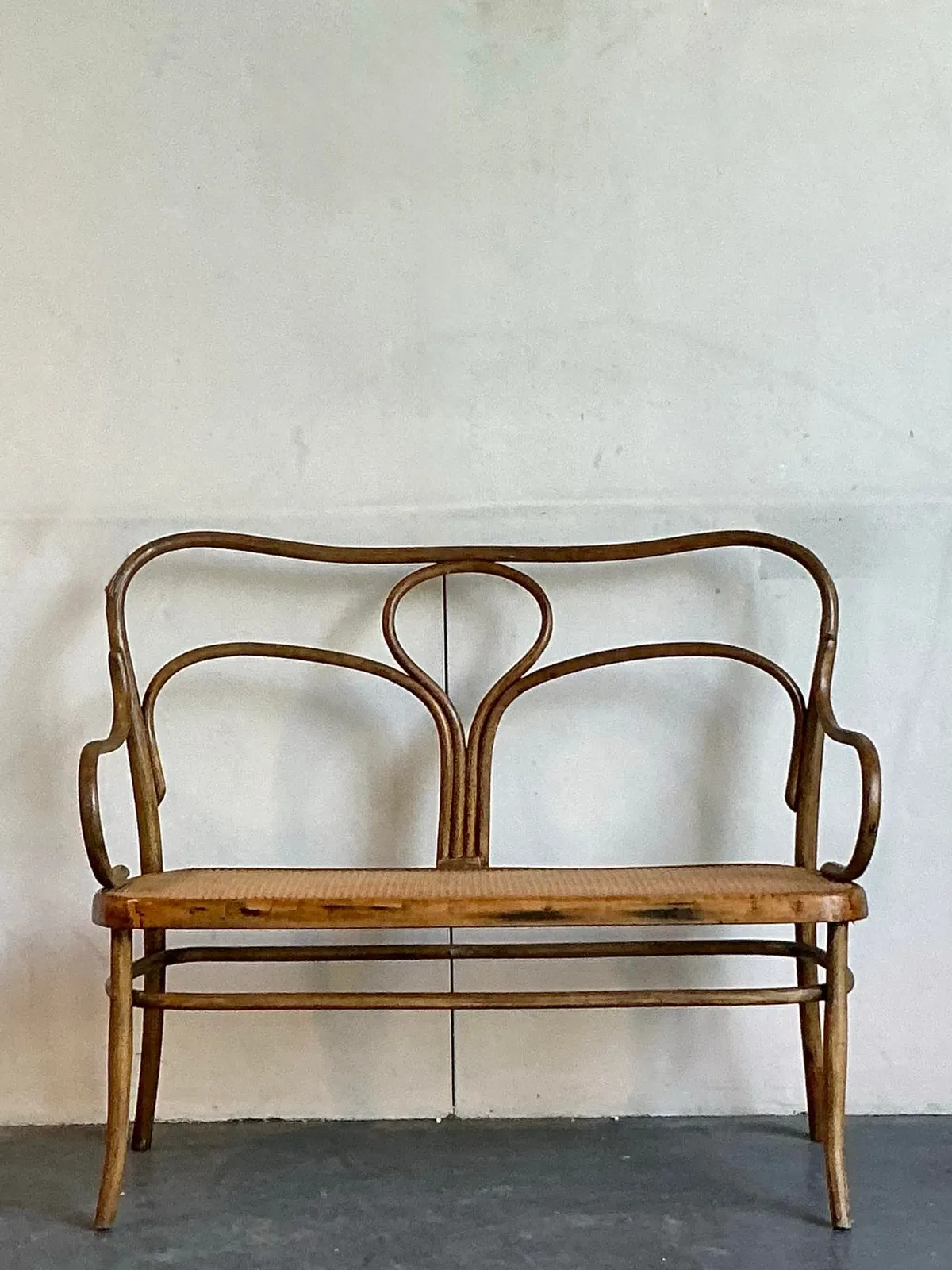 Vintage Mid-Century Modern Bent Wood Bench After Thonet — additional photo 3