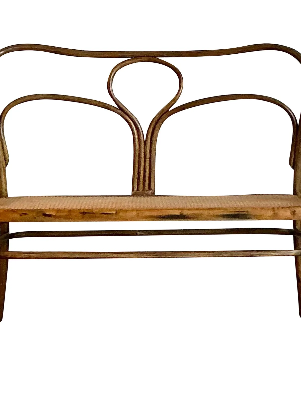 Vintage Mid-Century Modern Bent Wood Bench After Thonet