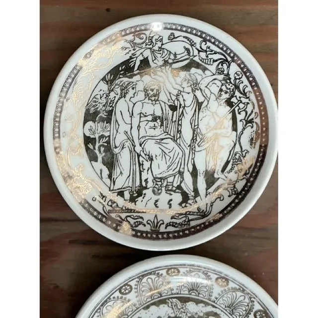 Vintage Italian Fornasetti Mythological Ceramic Coaster - Set of 8 — additional photo 3