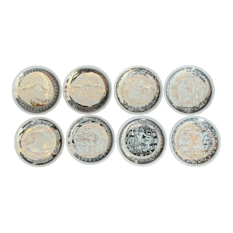 Vintage Italian Fornasetti Mythological Ceramic Coaster - Set of 8 — additional photo 1