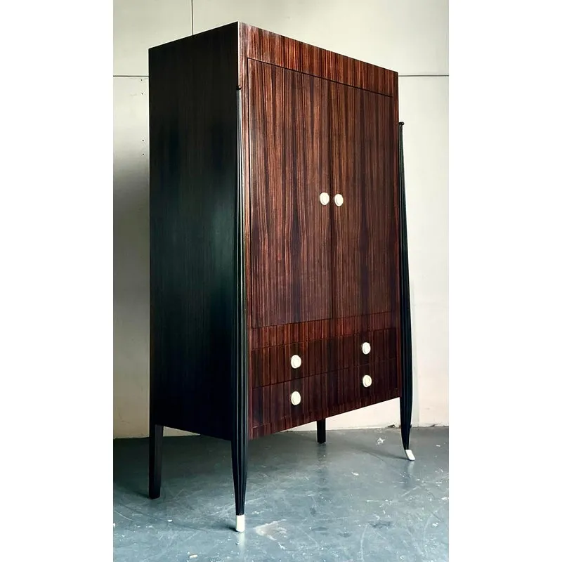 Vintage Boho Custom v. Rossi Zebra Wood Armoire — additional photo 5