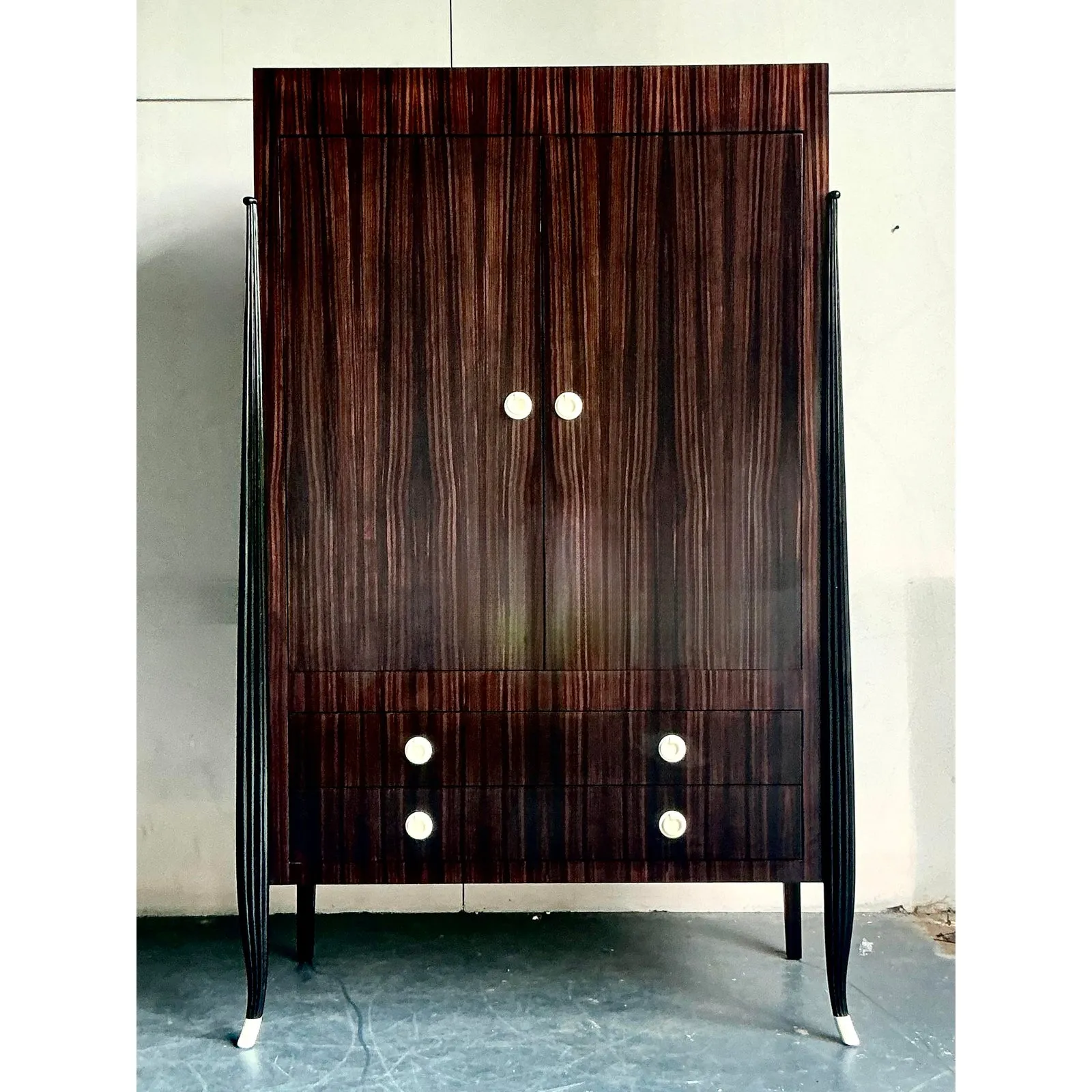 Vintage Boho Custom v. Rossi Zebra Wood Armoire — additional photo 3