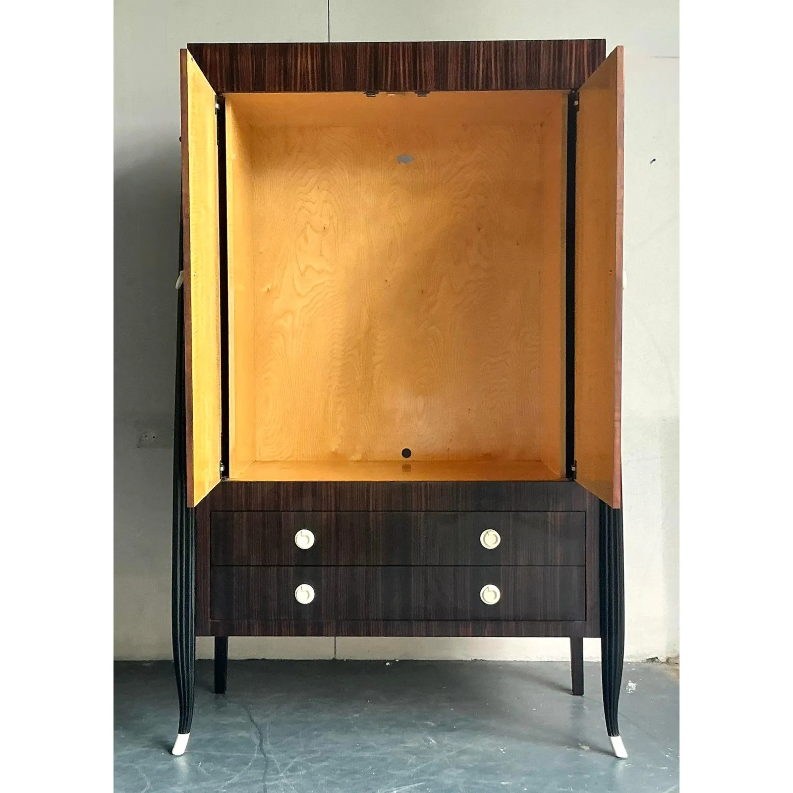 Vintage Boho Custom v. Rossi Zebra Wood Armoire — additional photo 8