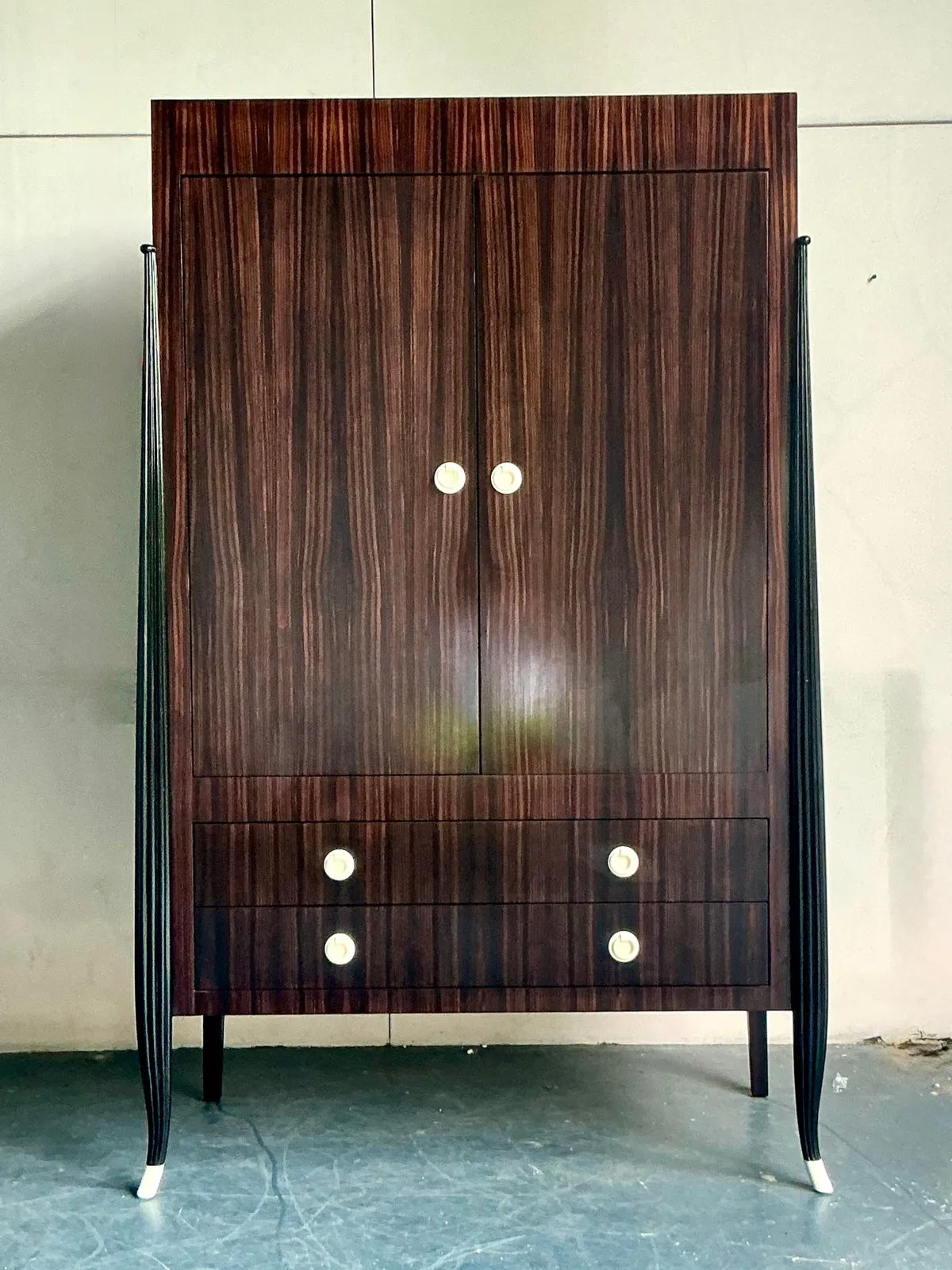 Vintage Boho Custom v. Rossi Zebra Wood Armoire — additional photo 1