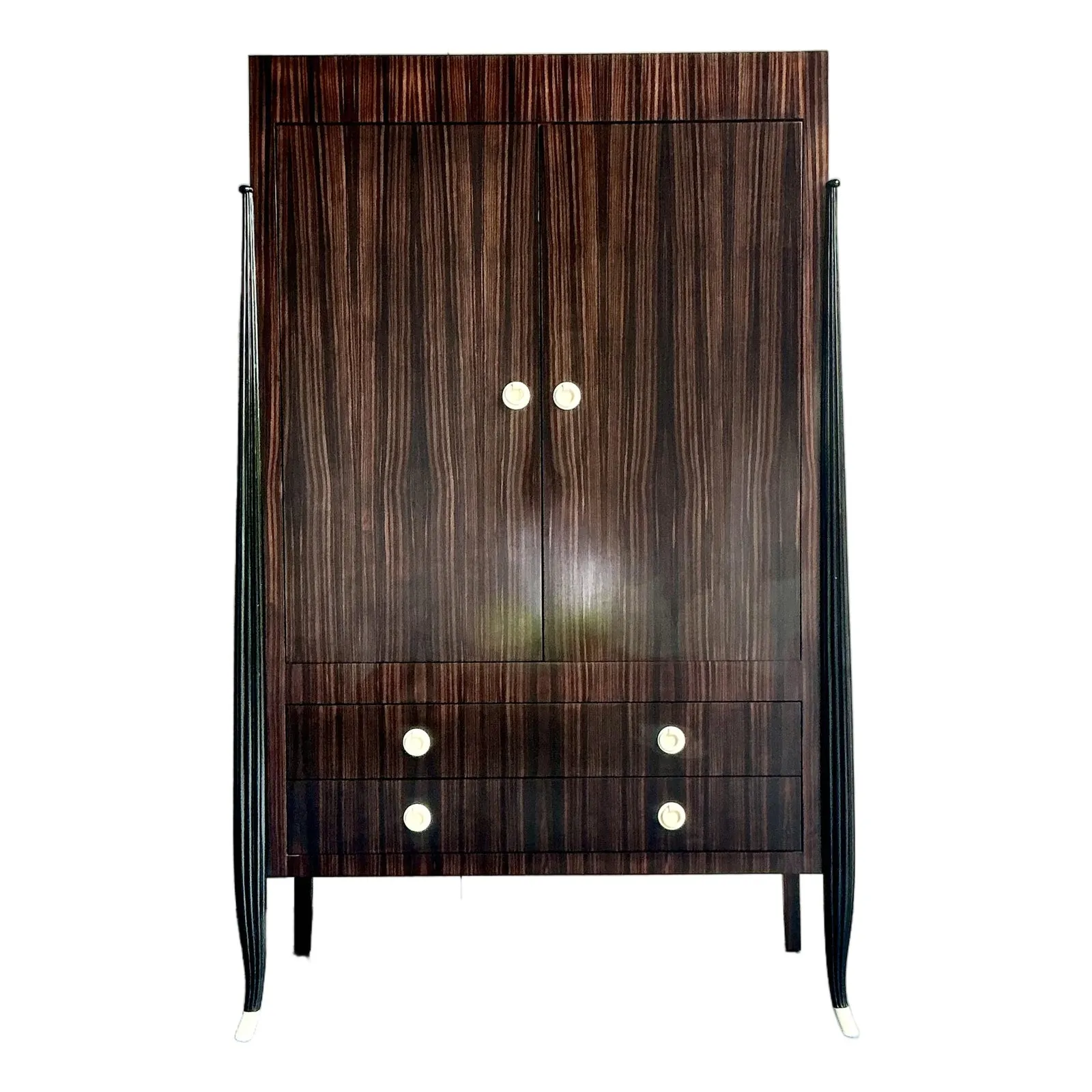 Vintage Boho Custom v. Rossi Zebra Wood Armoire — additional photo 1