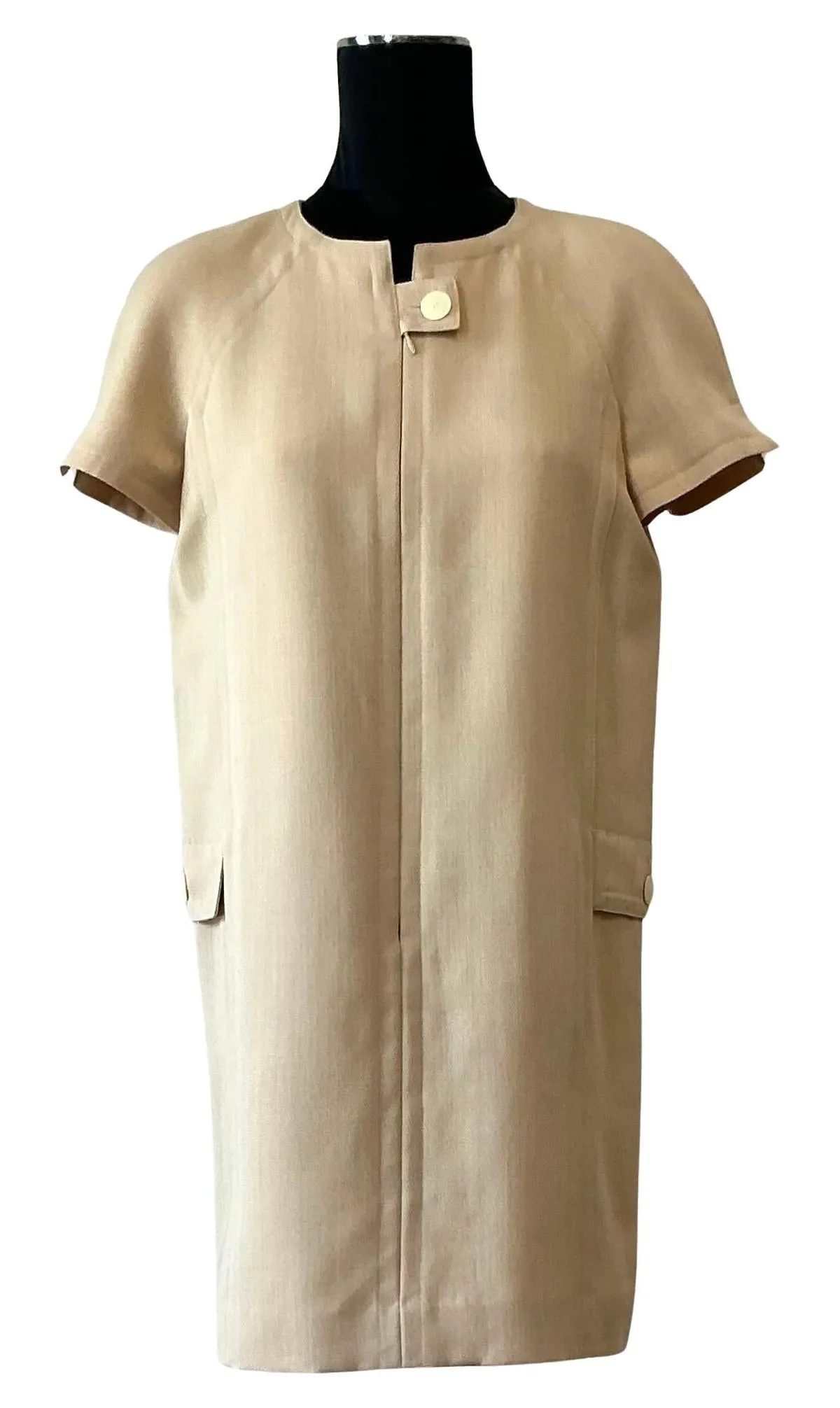 Vintage Boho Courrege Short Sleeve Dress
