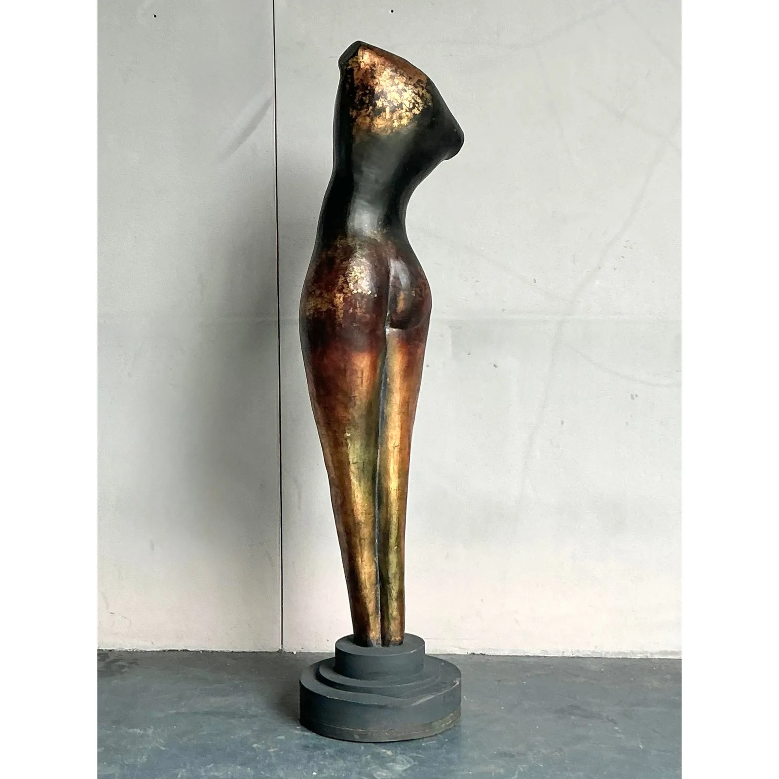 Vintage Boho Monumental Abstract Figurative Sculpture of Woman — additional photo 1