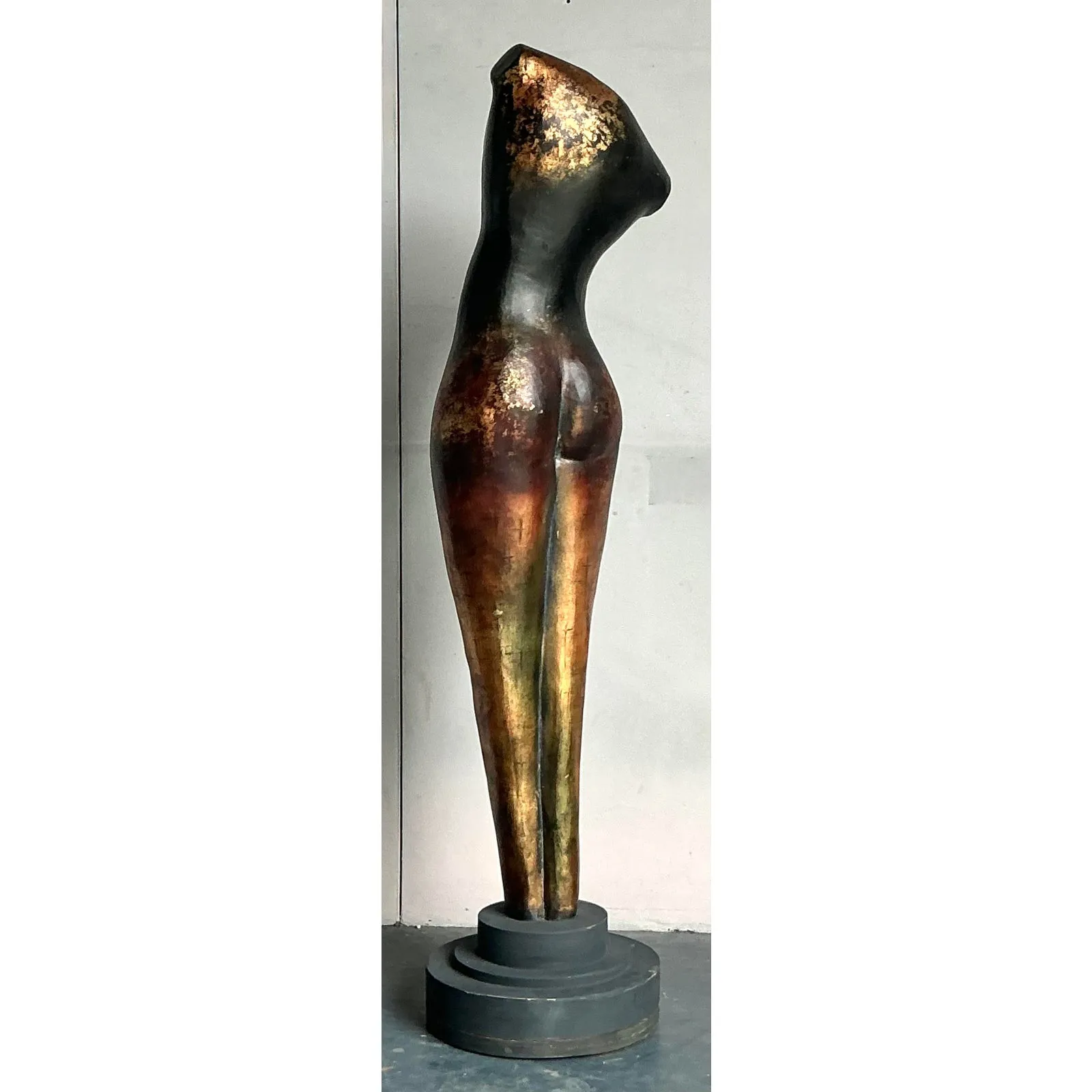Vintage Boho Monumental Abstract Figurative Sculpture of Woman — additional photo 6