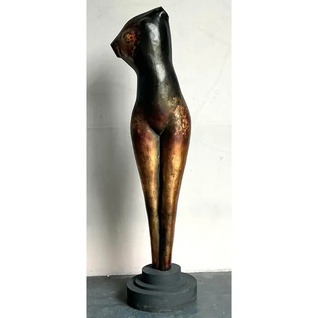 Vintage Boho Monumental Abstract Figurative Sculpture of Woman — additional photo 2