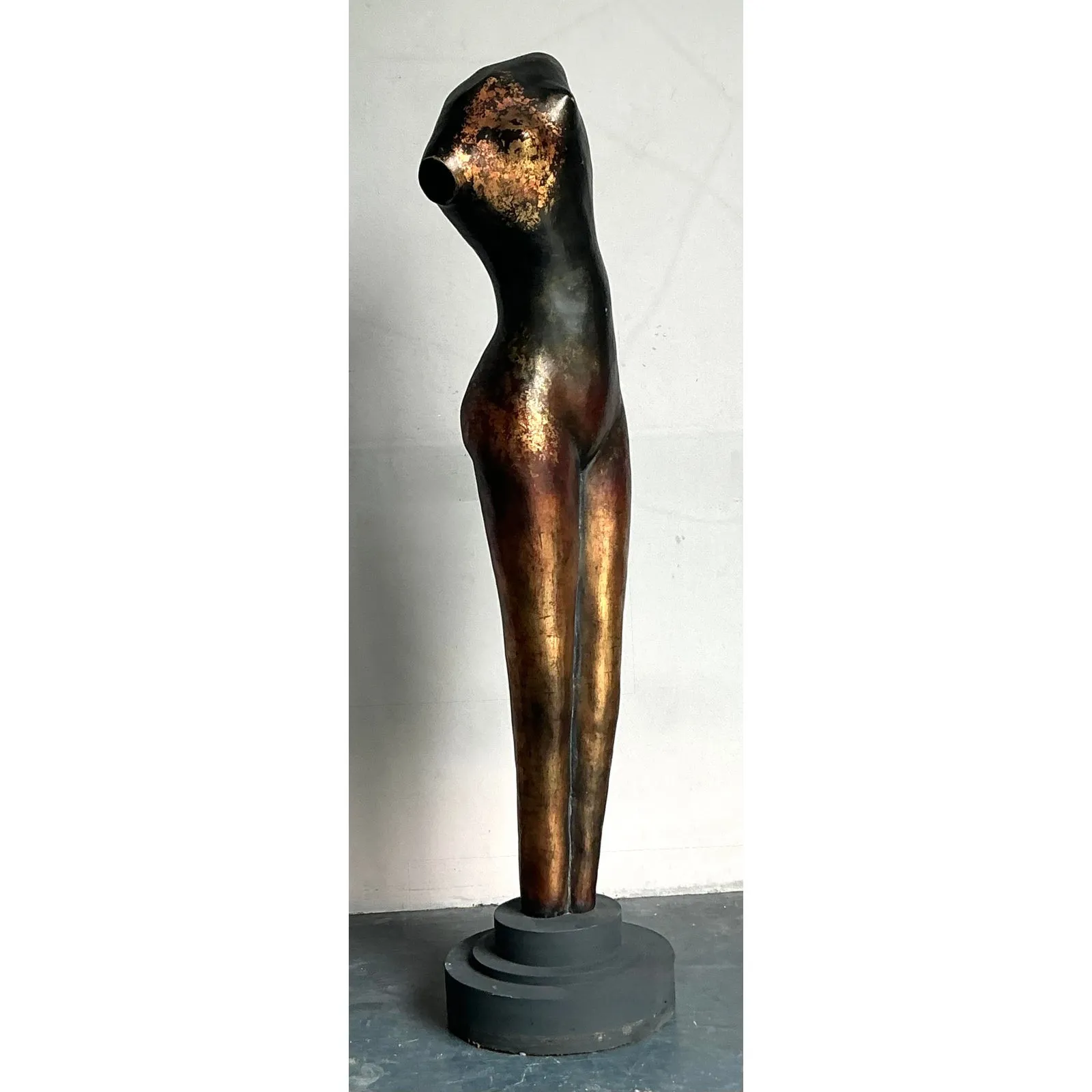Vintage Boho Monumental Abstract Figurative Sculpture of Woman — additional photo 3