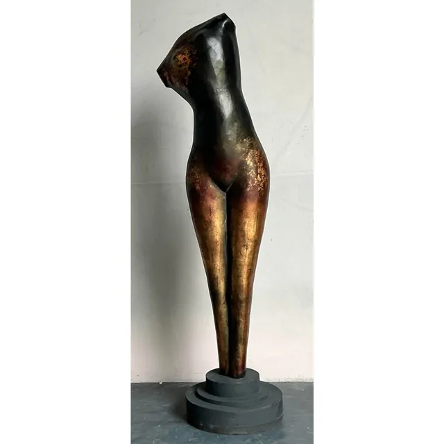 Vintage Boho Monumental Abstract Figurative Sculpture of Woman — additional photo 4