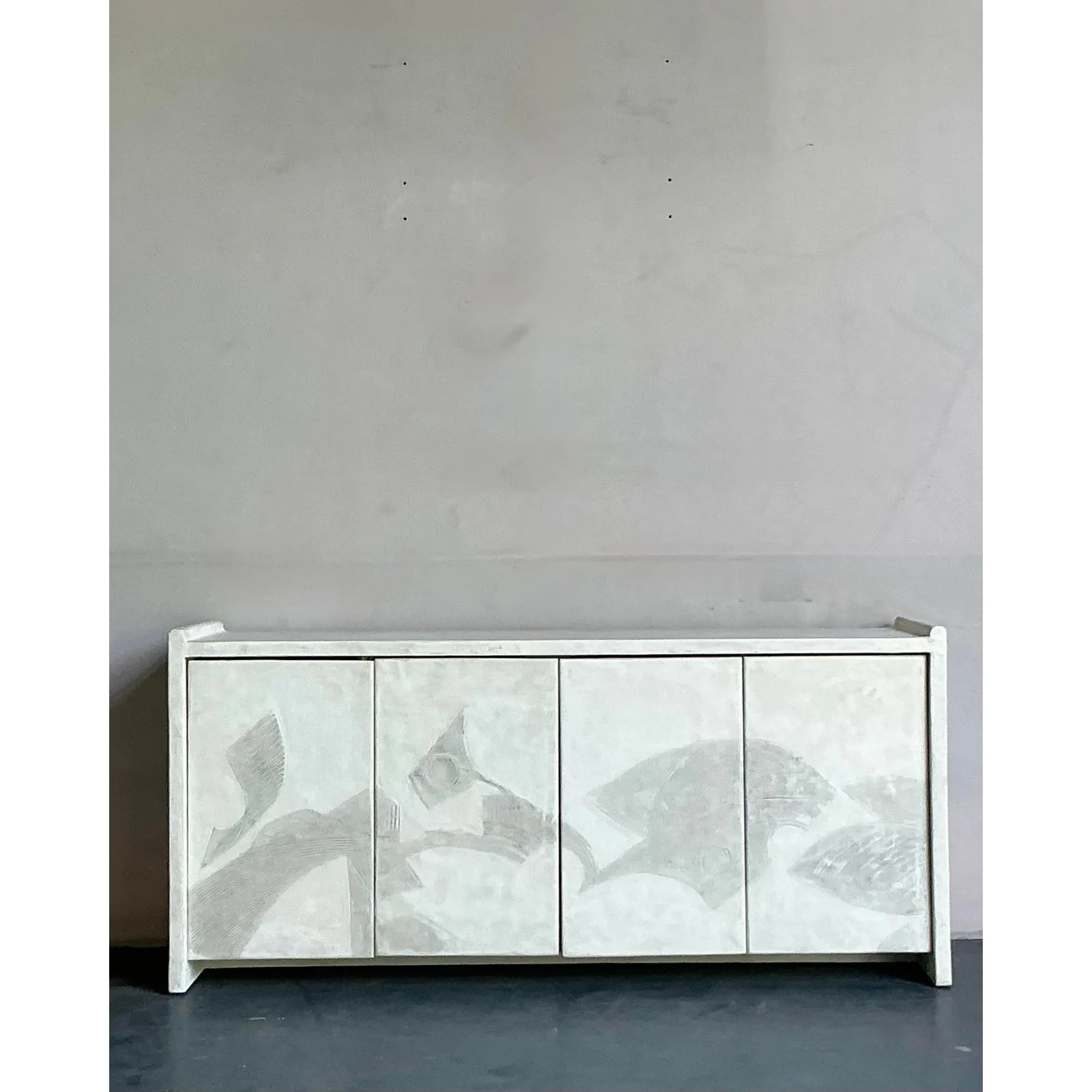 Vintage Boho 1970s French Plaster Credenza — additional photo 2