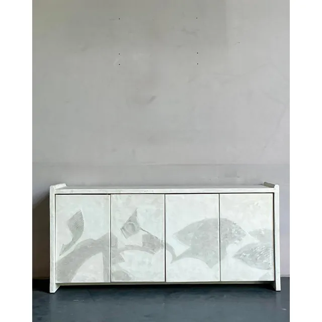 Vintage Boho 1970s French Plaster Credenza — additional photo 2